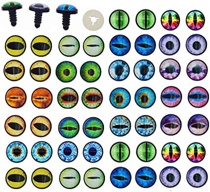 Julie Wang 40PCS 16MM Dragon Safety Eye for Animal Crafts Making Adult Artist Model Enthusiast Crochet Project DIY Supplies with Washer