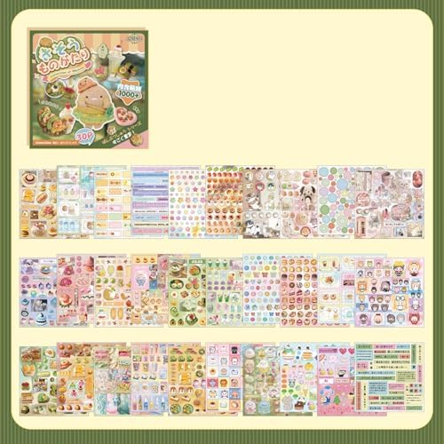 2000+ Pcs 90s Retro Anime Sticker Book for Scrapbooking