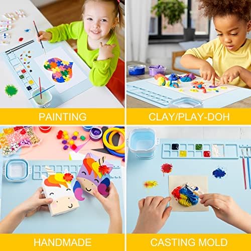 Silicone Art Mat with Cup, Painting Mat for Crafts Resin Casting