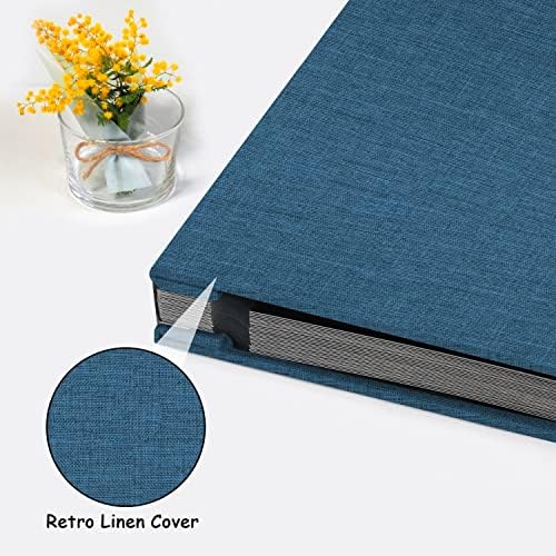 Zesthouse Photo Album Self Adhesive Pages, 60 Pages Magnetic Scrapbook Albums with Sticky Page, Photos Album Holds 8x10 & 5X7 & 4x6 & 6x8 & 3x5, Large Picture Book Ideal Gift for Family Wedding Baby