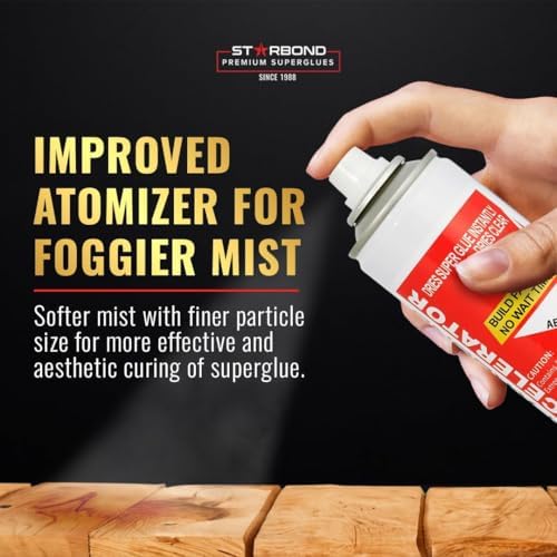 Starbond Medium CA Glue with Activator Bundle (4 oz. + 6 oz.) – Premium Cyanoacrylate Super Glue with Accelerator Kit – for Quick Repair, Woodworking, Woodturning, Crafts, Models & 3D Printing