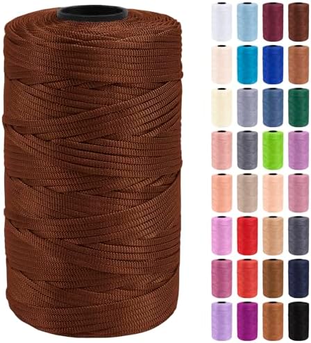 JeogYong Polypropylene Ribbon Yarn 3mm x 218 Yards Flat Macrame Cord 3mm Crochet Yarn for Handbags, Shopping Bags, Sun Hats, Shoes, DIY Crafts, Decorative Projects