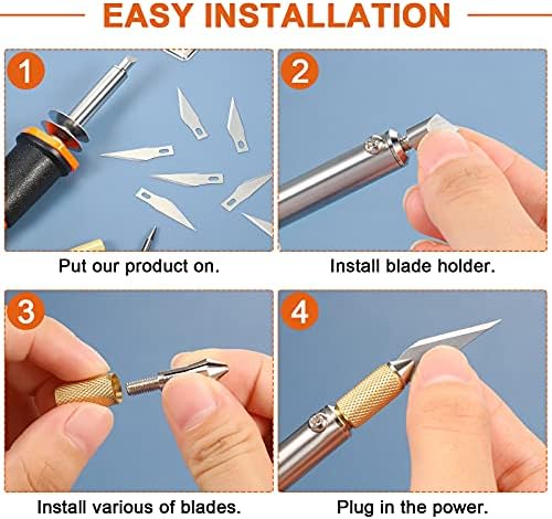 Honoson 30 Pcs Hot Knife Cutting Tool Kit for Carving Foam Cloth Stencil