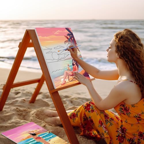 Harloon 36 Pcs 8 x 10 Inch Pre Drawn Canvas for Painting Afro Queen Pre Stretched Canvas Painting for Adults Sip and Paint Party Supplies Favor
