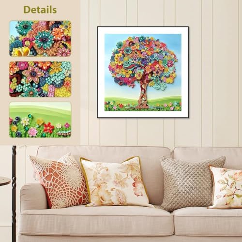Aestalrcus Tree Diamond Art Kits for Adults Special Shape Diamond Painting