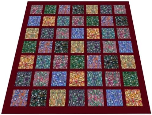 12" 50pcs Cotton Fabric Squares for Sewing Quilting Supplies- Retro Paisley