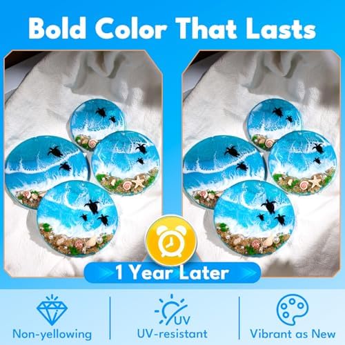 LET'S RESIN 8-Color Resin Pigment Paste, 8 * 1.06oz Concentrated Color | Epoxy Resin Color Pigment for Translucent to Opaque Coloring - Easy Mix, for Jewelry, DIY Crafts, River Tables