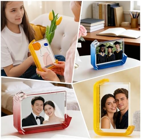 Photo Frame Resin Molds, Picture Frame Silicone Molds with Stand Holder, DIY Picture Frame Display Unique Crafts Making Resin Art Mold for Table Home Decor Personalized Handmade Gifts