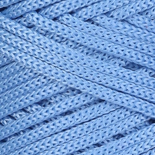 Makromecity, 2 Skeins of Polyester Macrame Cord 3mm x 131 Yards (394 feet) 3mm Polypropylene Baby Blue Macrame Cord Crochet Macrame Bag Cord Crafts for Wall Hangings, Bags, Underplate, Rug…