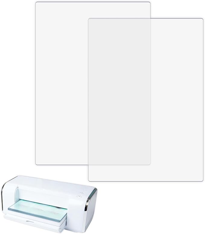 2Pcs/1 Pair Cutting Pads Compatible with BSP & BS Switch Plus Die Cutting Machine,Clear Polycarbonate Plastic Cutting Plates,Pads Die Cutting Plates for Embossing Crafting （12 3/4 x 8 3/4 x 1/8 inch）