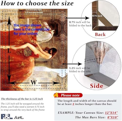 DIY Solid Wood Canvas Frame Kit with Stretch Bar - Customized Wooden Art Frames for Paintings - Easy-to-Build Canvas Stretching System - Wall Art & Oil Painting Accessories (12" x 16")