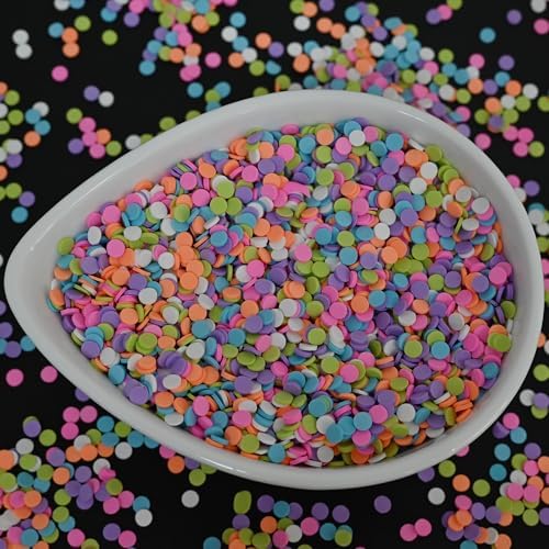 LIKETURE Fake Sprinkles 110G Non-edible Polymer Clay Sprinkles Fake Candy Sprinkles Slime Sprinkles Faux Sprinkles for Resin Slime Add Ins Plastic Sprinkle Nail Art Shaker Card Filler (Brown)