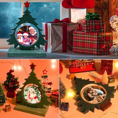 Wehous Resin Molds for Photo Frame, Large Christmas Tree Resin Mold, Picture Frame Silicone Epoxy Casting Mold, Unique Art Christmas Ornament Molds DIY Crafts Gift Table Home Decor