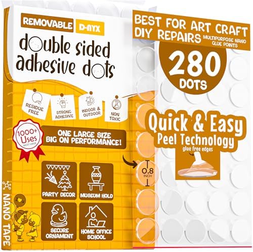 D-NYX Double Sided Tape Sticky Dot Removable Putty No Trace Clear Sticky Tack Waterproof Stickers for Festival Decoration Picture Hanging Museum Wax Gel, Earthquake Putty Hanging Strips Mounting Dots