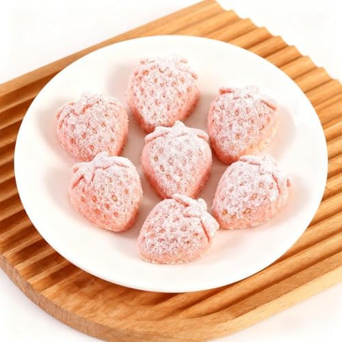2PCS Silicone Strawberry Chocolate Molds, 6 Cavity Strawberry Baking Molds for Candy, Cupcake Topper, Pudding, Jello, Ice Cube, Wax, Resin, 10.24 x 6.89 x 0.98 Inches