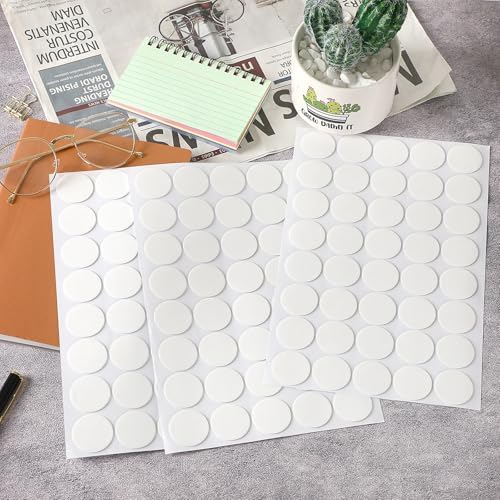 JANYUN 140 Pcs Double Sided Sticky Dots Removable 30 mm Round Putty Sticker