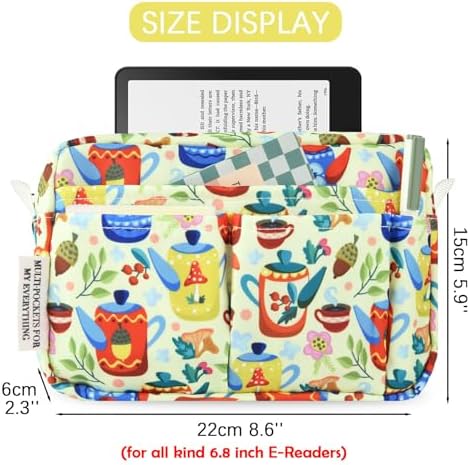 Multiple Pockets Portfolio Organizer with Zippered,Storage Pencil Pouch Bag