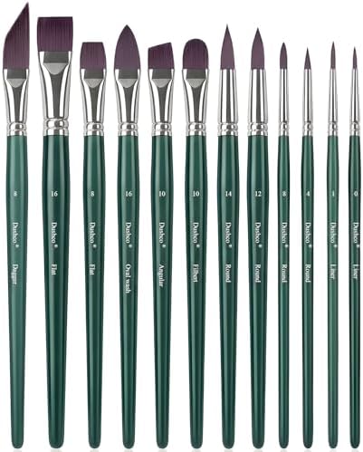 Watercolor Brushes Professional, Artist Paint Brushes Set, 12 Pieces