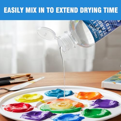 Falling in Art 8 Oz Acrylic Paint Retarder Medium, Slow Drying Medium | for Acrylic Paint, Professional Acrylic Fluid Mediums