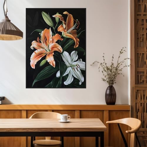 Benjenes Diamond Art Kits for Adults, Flowers Diamond Painting Kits