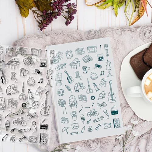 PH PandaHall Life Little Things Clear & Transparent Silicone Stamps for Card Making, Decoration, DIY Scrapbooking & Crafts