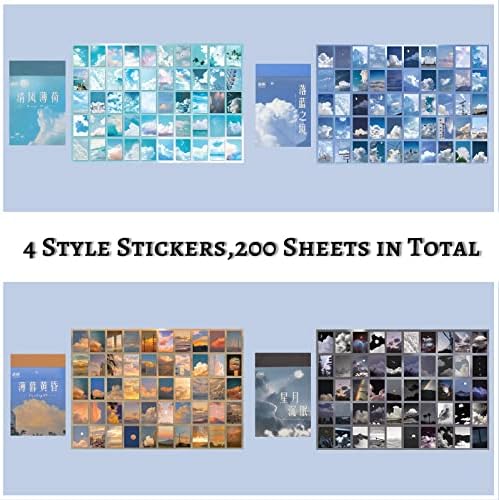 450 Pieces Washi Sticker Set, 9 Set Scrapbooking Diary Planner Album Diary Notebook, Scrapbooking Sticker Journaling Supplies for DIY Arts and Crafts Card Making Laptop Decoration