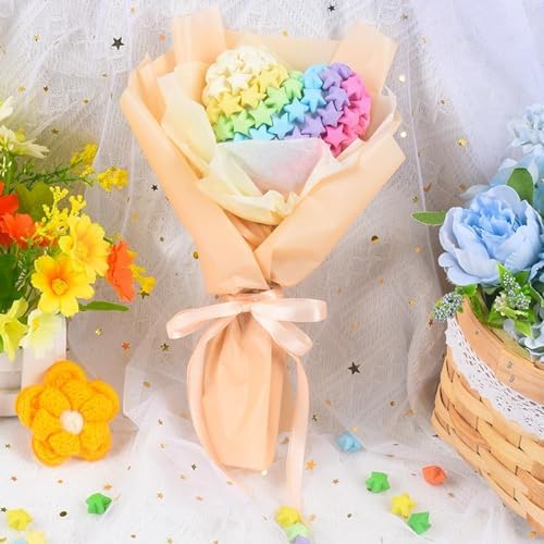 1080 Sheets Star Origami Paper - 10 Color Assortment, Double Sided, Solid Color, DIY Hand Art Crafts