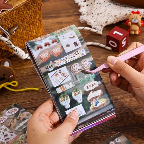 Girl's Japanese Retro Sticker Book, 700+ Kawaii Old Showa Style Embroidered Stickers, Vintage Old Objects Theme for DIY Scrapbooking Journaling Handbook Decoration