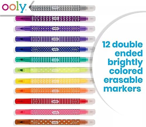 Ooly Make No Mistake Erasable Markers, Set of 12