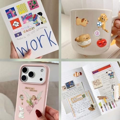 Cute Sticker Book Y2K Vintage Grunge Kawaii Retro Matte Writable Decals