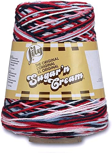 Lily Sugar'n Cream Cone Cotton Yarn for Dishcloths, Nautical Ombre