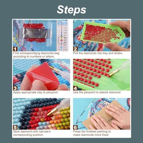 Lophomie Diamond Art Kits for Adults Tiger Diamond Painting Kits 12x16 in