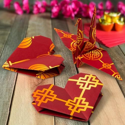 Haooryx Chinese New Year Paper, 60 Sheets 11 x11 inch Spring Festival Theme