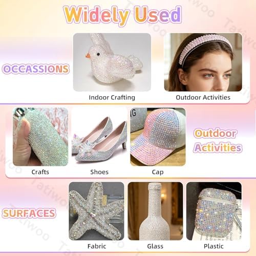 28Grids Clear AB Flatback Bedazzling Gems 2-6mm, Resin Rhinestones Kit