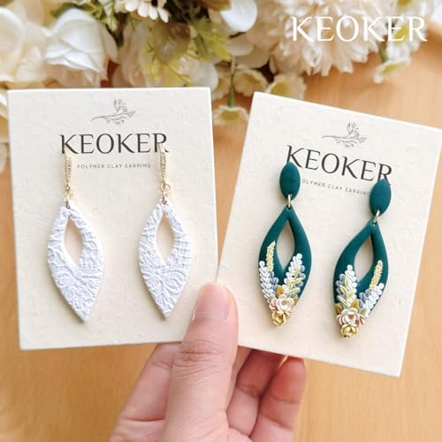 Keoker Polymer Clay Cutters, Boho Polymer Clay Cutters, Clay Earrings Cutters, Basic Polymer Clay Jewelry Making Supplies, Polymer Clay Cutter Sets