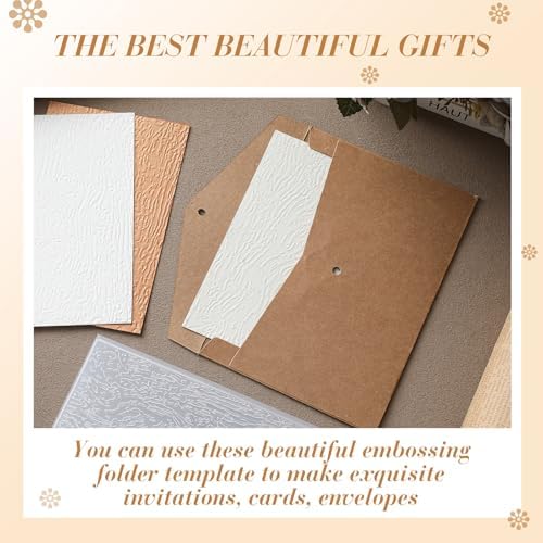 1 Pcs Geiseralie Embossing Folders for Card Making,Wood Grain Style