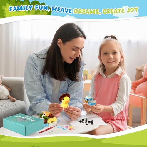 XunYee 3 Pcs Little Ducks Crochet Kit DIY Amigurumi Set Wth Complete Tools