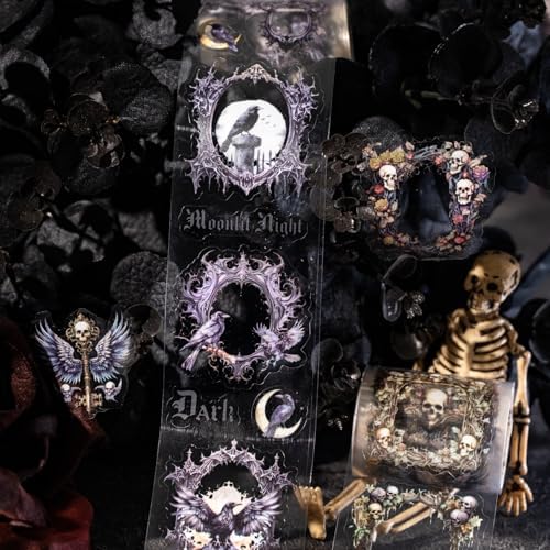 Gothic PET Tape Stickers for Scrapbooking, Frames Journal Stickers for DIY