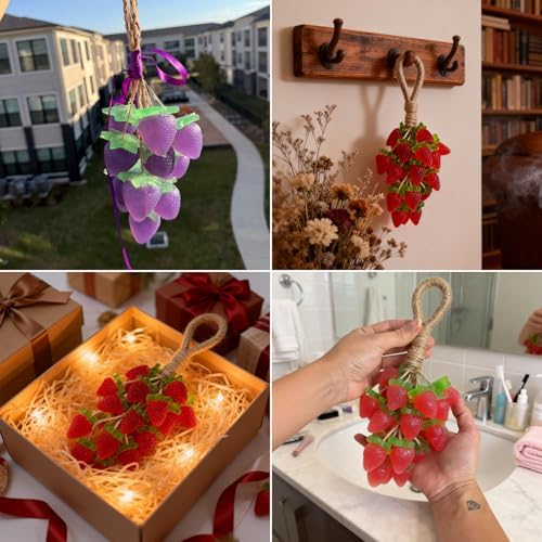 DIY Silicone Strawberry Shaped Grape Soap Molds