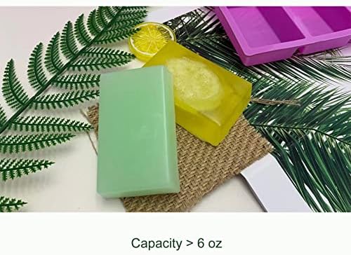 Rectangle Silicone Soap Mold 4oz Large Soap Molds for Soap Making | Rectangle Silicone Mold for Soap