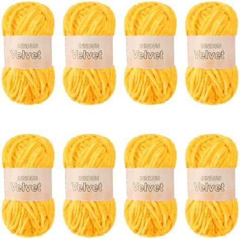 Soft Velvet Chenille Yarn for Crocheting, Super Bulky Yarn for Blankets