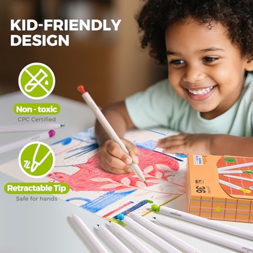 Jar Melo 36 Colors Mechanical Colored Pencils for Kids