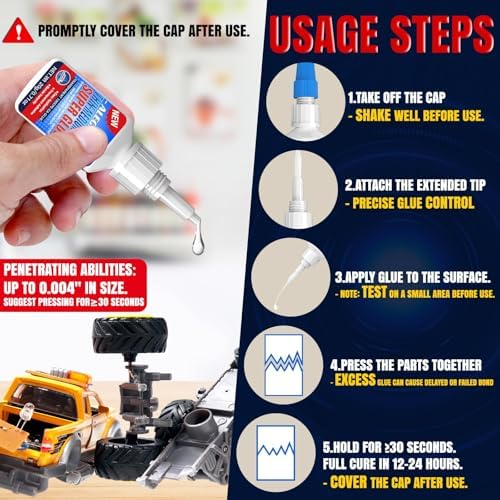 ALECPEA Thin CA Glue 100 CPS - Medium Viscosity Cyanoacrylate, 20g