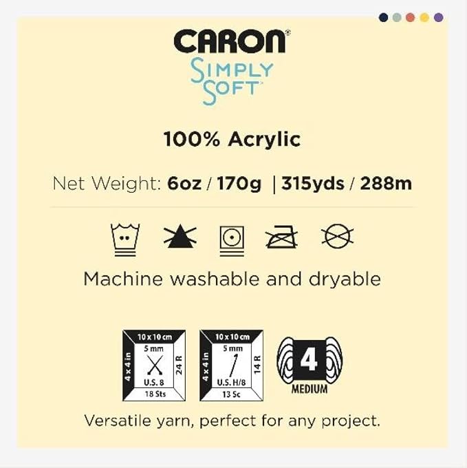 Caron Simply Soft Yarn for Crocheting & Knitting, Plum Perfect, 3-Pack | #4 Worsted Medium, Soft 100% Acrylic Yarn for Crochet, Knitting, Blankets and Crafts, 315 Yards, 170.1g/6oz per skein