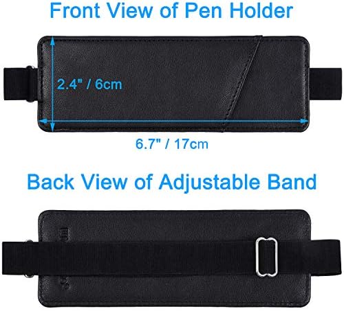 Wisdompro 2Pcs Elastic Pen Holder for Notebook, Journal Pencil Pouch