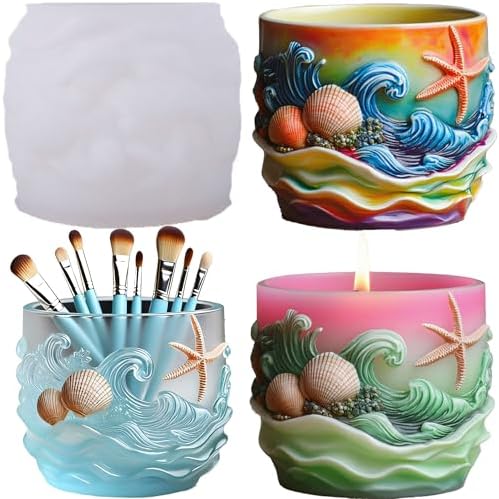 Starfish Resin Molds Silicone, Ocean Candle Mold for Epoxy Casting