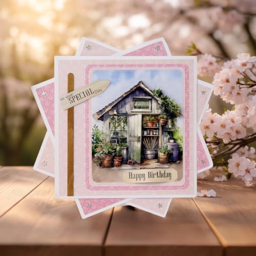 Katy Sue Die Cut Decoupage – Gardener's Choice (Pack of 12) – Garden Themed Designs for Layered Card Making – Premium 150gsm Paper – UK Made Card Making