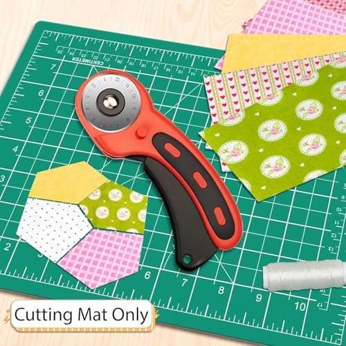 DIYSELF 36in×24in Cutting Mat, A1 Self Healing Craft Mat for Sewing | A1 Green Cutting Mat for Large Fabric, Quilting and Craft Projects, 5-Ply Double-Sided Cutting Mat for Paper Crafts and DIY