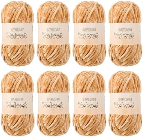 Soft Velvet Chenille Yarn for Crocheting, Super Bulky Yarn for Blankets