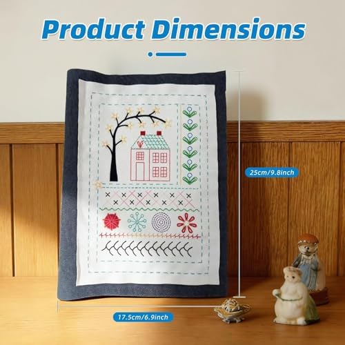 Nyrvexa 2026 New Embroidery Stitch Book Kit,Portable All Scenario Embroidery Stitch Book,Comes with a Complete Toolkit and Instructional Tutorial, Gift for Beginners， Craft Lovers (1 PCS)